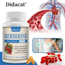 High Quality Berberin 1200mg Helps Lower Blood Sugar Levels 30/60/120 Capsules