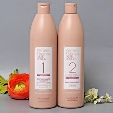 Alfaparf LISSE Keratin Therapy Shampoo  Smoothing Fluid STEP 1 and STEP 2