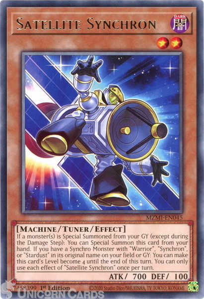 MZMI-EN045 Satellite Synchron :: Rare 1st Edition YuGiOh Card