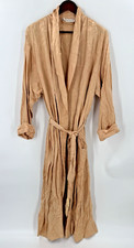 VINTAGE 90's Victoria Secret Gold Full Length Robe USA Made With Pockets MEDIUM