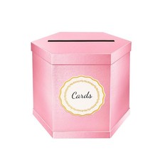 Pink Elegant Card Receiving Box Holder Wedding Graduation 12x10x10 Inches