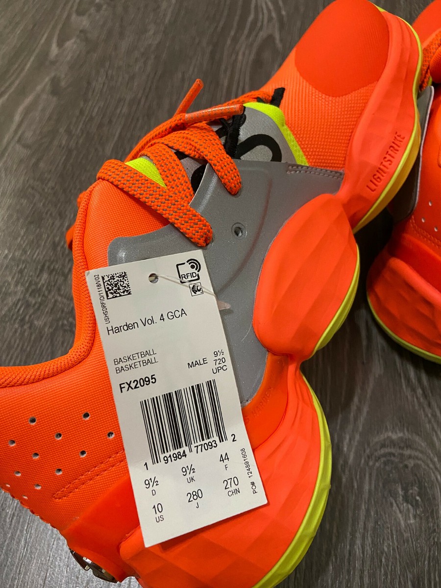 Adidas Shoes Harden Vol 4 Crossing Guards Orange FX2095 Mens
