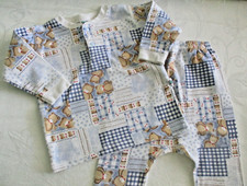 EUC, Little Me 2-Piece Pajama Set, Shirt  Pants, Sz 12 Mo w/ Teddy Bear Theme