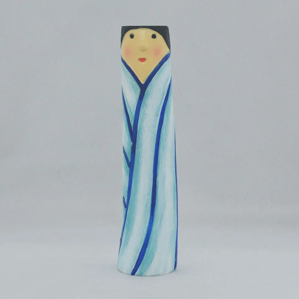 Boho Art Vase Family Human Face Painting Resin Flower Pot Tabletop Planter Decor - Image 4 of 4