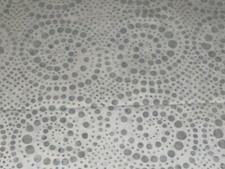 1 Yd Batavian Batiks Cotton Quilt Store Fabric Gray and White Spiral Dots