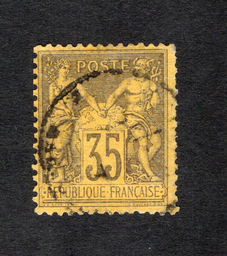 France 1877 stamp Yvert#93 START10%ONLY used CV=48$