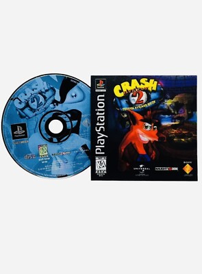 Crash Bandicoot 2 Cortex Strike Back PS1 Game PlayStation Disc & Holo Cover Only