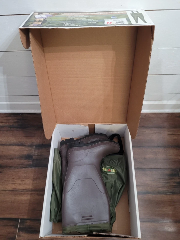 Waders ~ Pro Line ~ 420 Denier Chest Waders ~ Size 9 ~ Green ~ !NICE! - Image 2 of 4