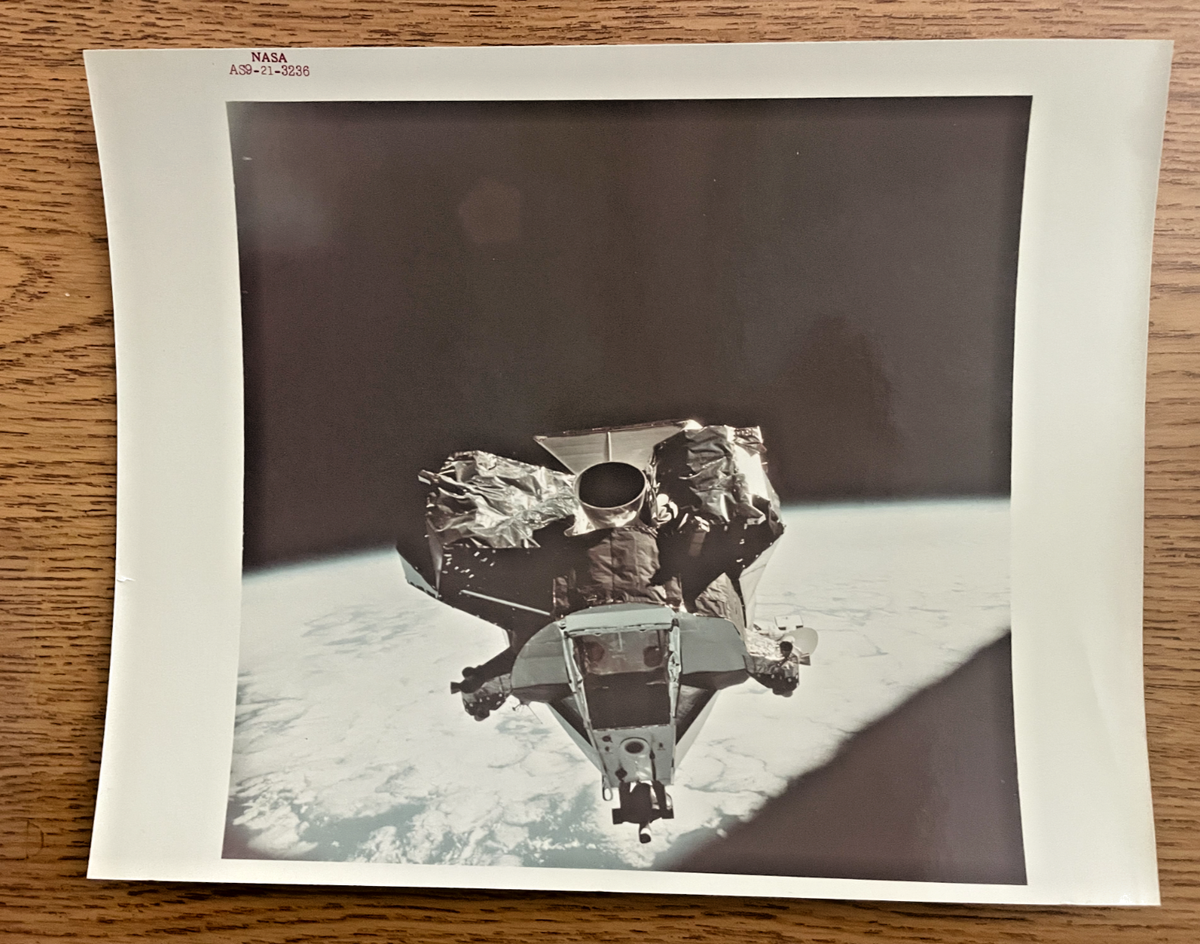 NASA, Original, RARE Apollo 9 red number color photo AS-21-3236