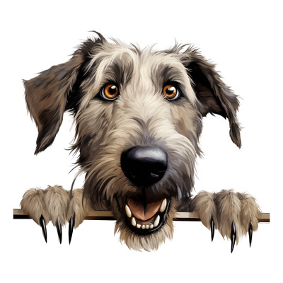 10X Irischer Wolfshund Auto Aufkleber 9X9 cm Hunde Sticker