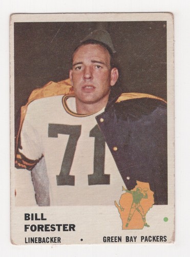 1961 FLEER FOOTBALL BILL FORESTER GREEN BAY PACKERS #97