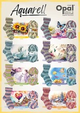 Sockenwolle OPAL Aquarell 4-fädig 4ply 100g in zarten Farben