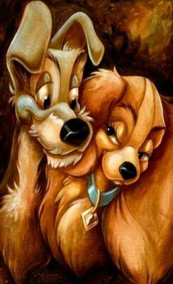Diamond Painting Disney Susi und Strolch Diamant Malerei DIY basteln 20 x 30 cm