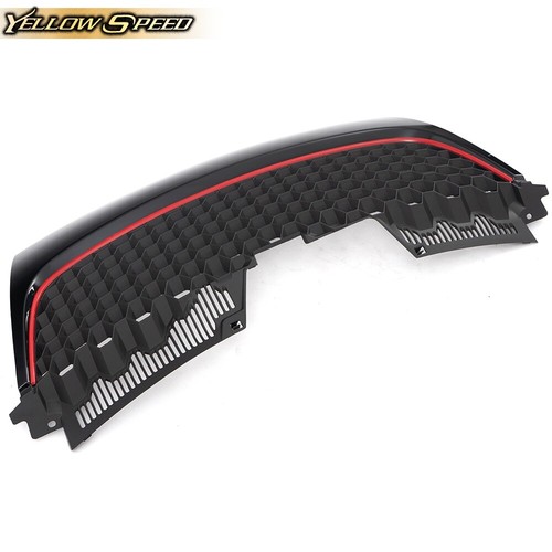 Fit For 2006-2009 VW MK5 JETTA GLI / GTI Badgeless Mesh Grille Black W/ Red Line - Picture 4 of 12