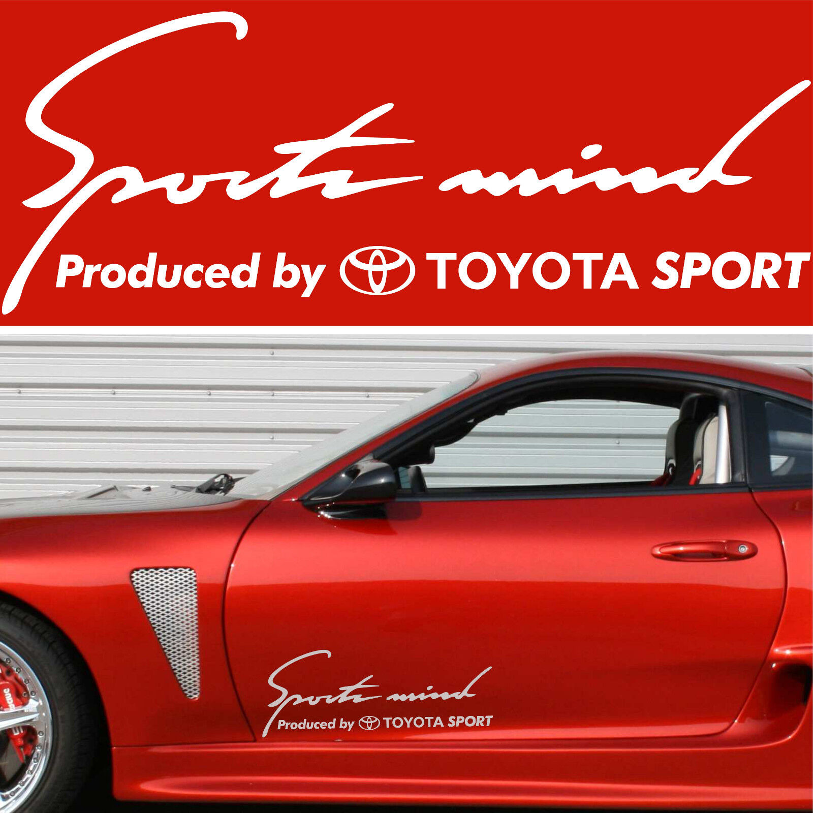 Sports Mind Powered by Mercedes Benz Racing Decal sticker emblem logo RED