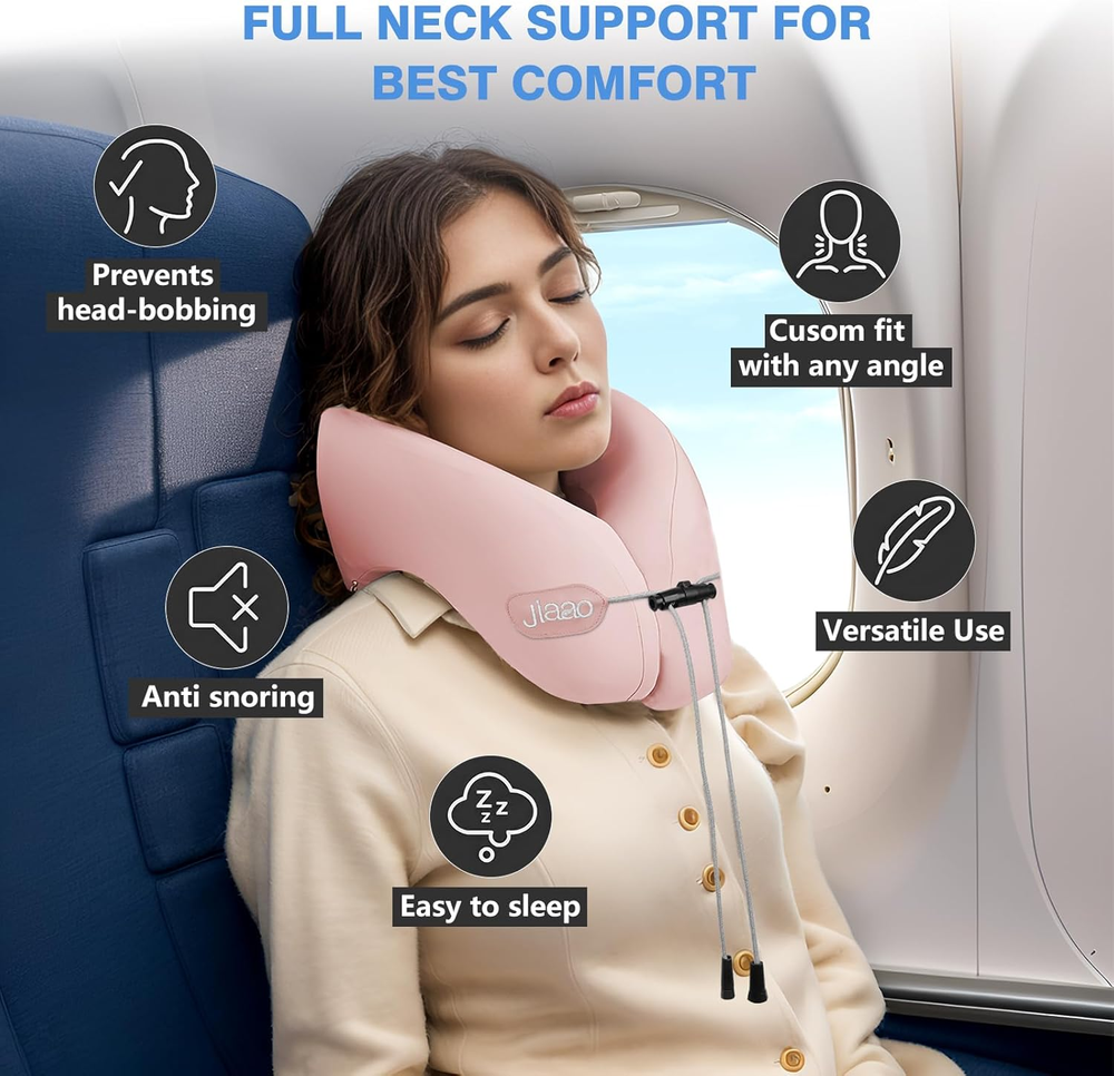 Travel Pillow, Neck Pillow Airplane, Plane Pillow Memory Foam Travel Neck Pillow