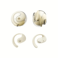 Beige Wireless Earbuds Bass Stereo Sound Open-ear HD Voice Smart Noise Reduction