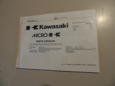 Parts catalog List Kawasaki ZZR500 ZX500-C1 C2 Teilekatalog Werkstatthandbuch 