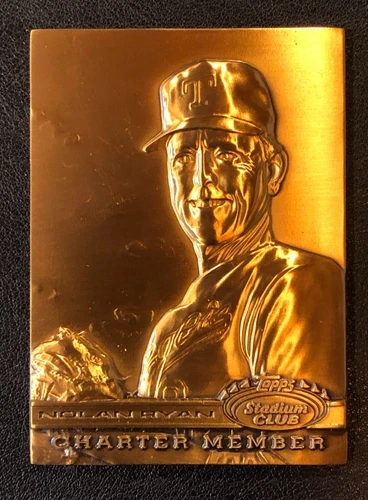 Nolan Ryan 1991 Topps Stadium Club Charter Member Commemorative Medallion Card