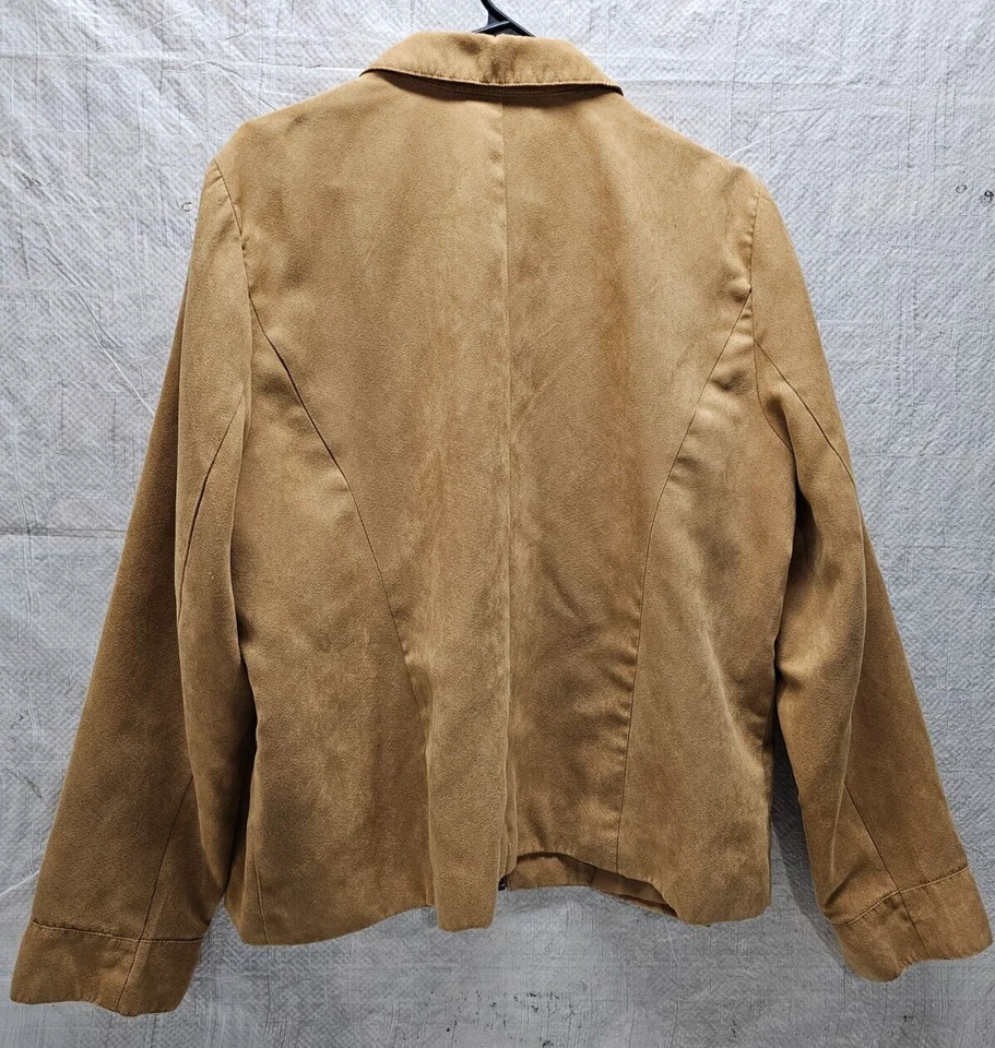 Studio Works коричневый искусственной замши куртка на молнии женщин размер 18 передние карманы - Изображение 2 из 4