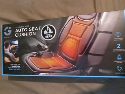 New! Black SMART GEAR 12V Heated SEAT COVER Electric CAR SEAT CUSHION Warm Soft