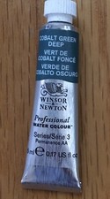 Winsor  Newton 5ml Professional Water Color Paint Tube Cobalt Green Series 3