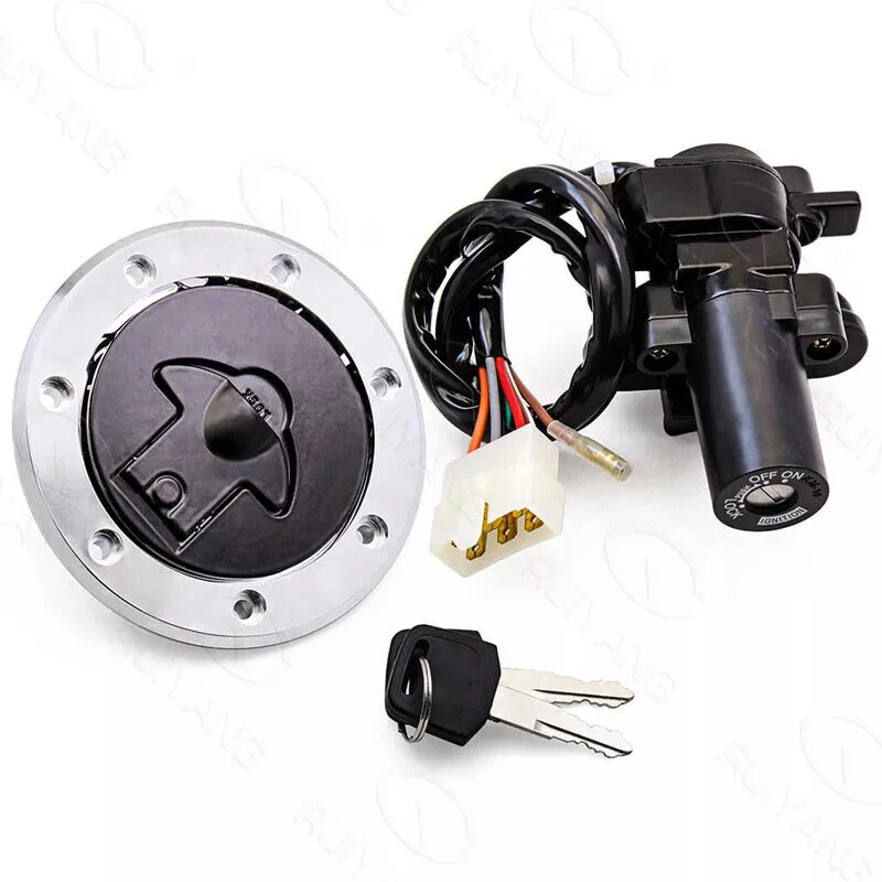 Juego de bloqueo de tapa de gas combustible interruptor de encendido para Kawasaki Ninja ZX6R ZX7R ZX9R ZZR600 Foto 2 de 4