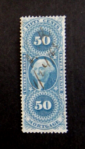 US Revenue Stamp R59c 50c Mortgage 1st Issue 1862-1871 #3
