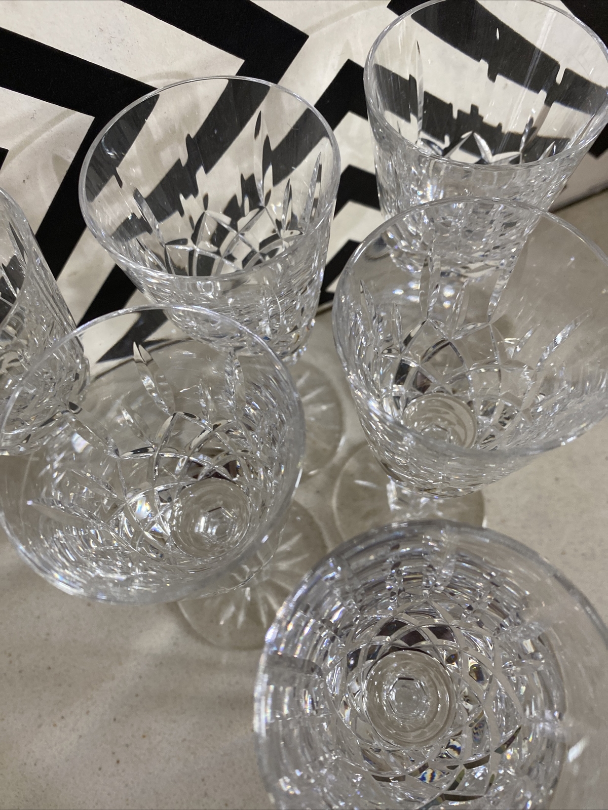 set of 6 galway crystal wine glasses eBay
