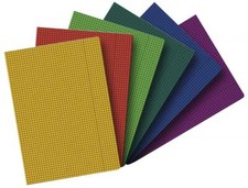 LANDRE Folio-Diaries - błyszczące okładziny, DIN A4, w kratkę