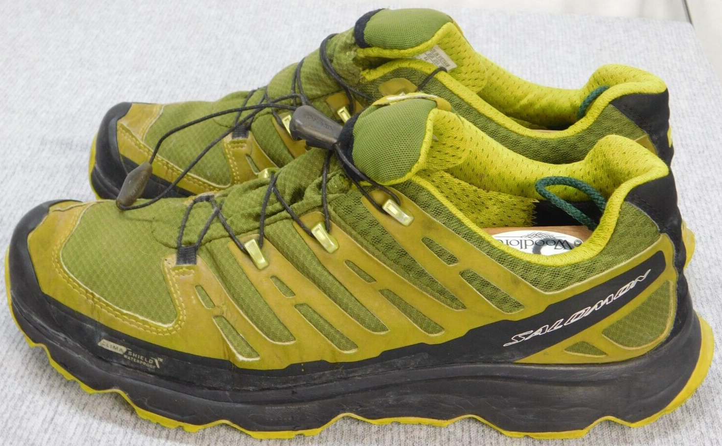 Scarpe da trekking Salomon da uomo Synapse CS verdi impermeabili all'aperto taglia 9 5 308792