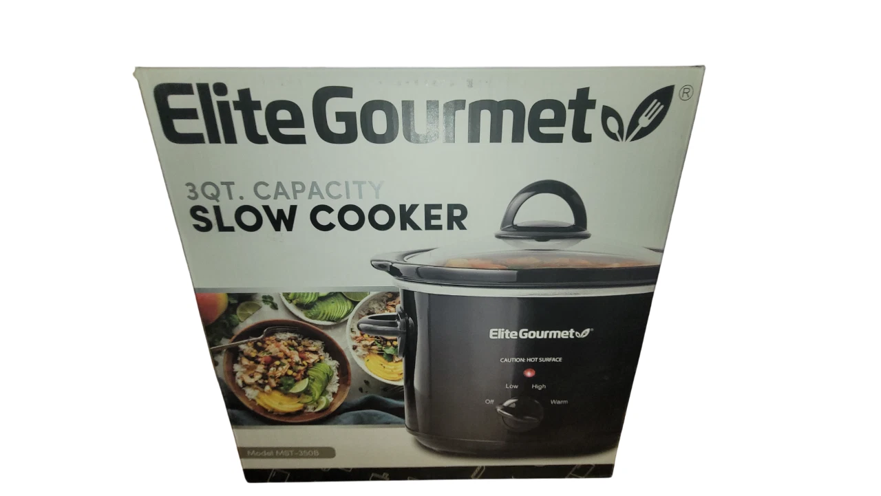 Elite Gourmet Slow Cooker 3 QT Capacity -New