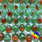 100 x Glass Marbles 16mm Red/Orange ??  Green Traditional Game Play - New