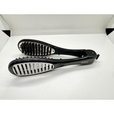 Nexus Double Sided Vented Straightening Hair Brush Boar Bristle Black Clamp