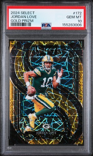 2024 PANINI SELECT GOLD PRIZM #172 JORDAN LOVE 7/10 PSA 10