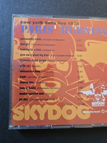 Paris Is Burning by New York Dolls (CD, Nov-1994, Skydog) - Foto 3 di 3