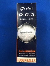 VINTAGE FAR EAST PGA BRAND BALATA COVER GOLF BALLS - BRITISH SIZE MADE IN JAPAN