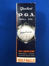 VINTAGE FAR EAST PGA BRAND BALATA COVER GOLF BALLS - BRITISH SIZE  MADE IN JAPAN