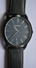 Sekonda Quartz Unisex Quartz Black Watch.Date.Secs.Hand. L.Strap 22Cm.G.C. 