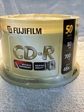 new sealed Fujifilm FUJI CD-R 80min 700MB up to 48X write speed 50 pack