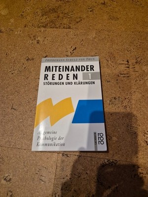 Buch: Miteinander reden 1, Friedemann Schulz von Thun (siehe Foto)!