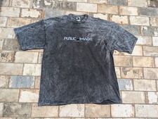 Vintage 90s Public Image Clothing Black Acid Wash T-Shirt - Made in USA Size XL