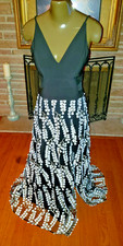 Xscape Evening Gown with embroidered applicates vines padded size 6