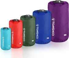 Waterproof Dry Sacks Pack of 5 Lightweight Waterproof Storage Dry Bags for Outdo