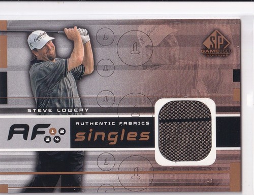 2003 UD SP GAME USED GOLF STEVE LOWERY FABRICS EVENT USED SHIRT