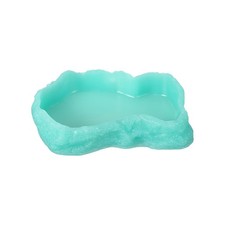 Reptile Food Bowl Reptile Feeding Dish Corner Bowl M 7.3In Glow Lake Blue 