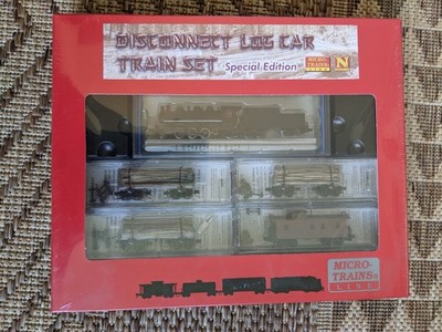 Micro Trains N Disconnect Log Car Special Edition Train Set 99301050 New Sealed