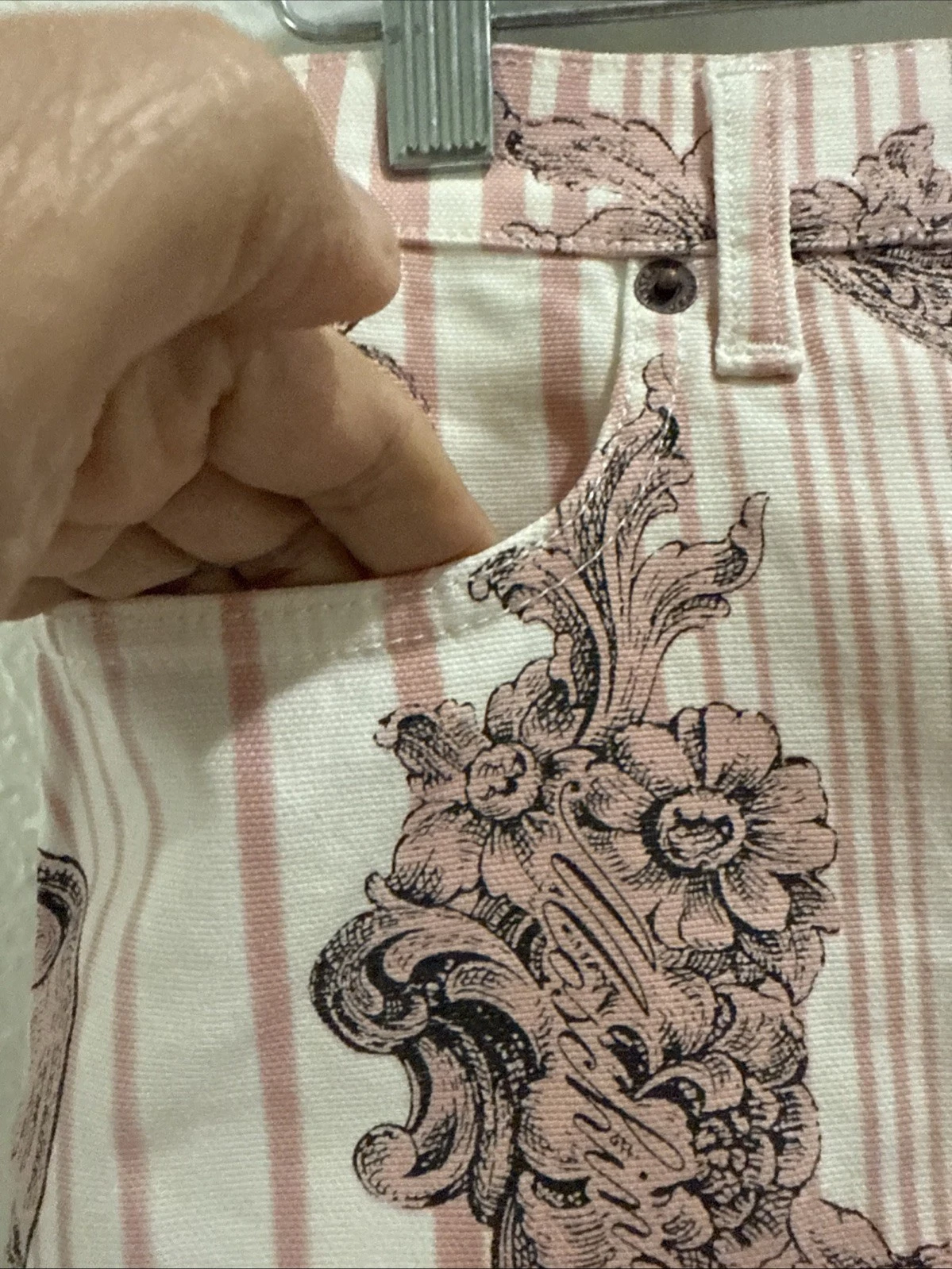 OFF WHITE Pantalone donna Moschino grafica taglio dritto taglia 29