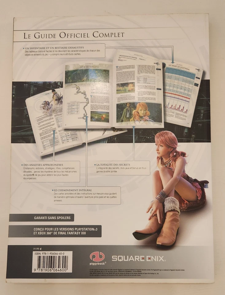 Piggyback Final Fantasy XIII Guide de stratégie officiel complet sans spoilers - Photo 2/4