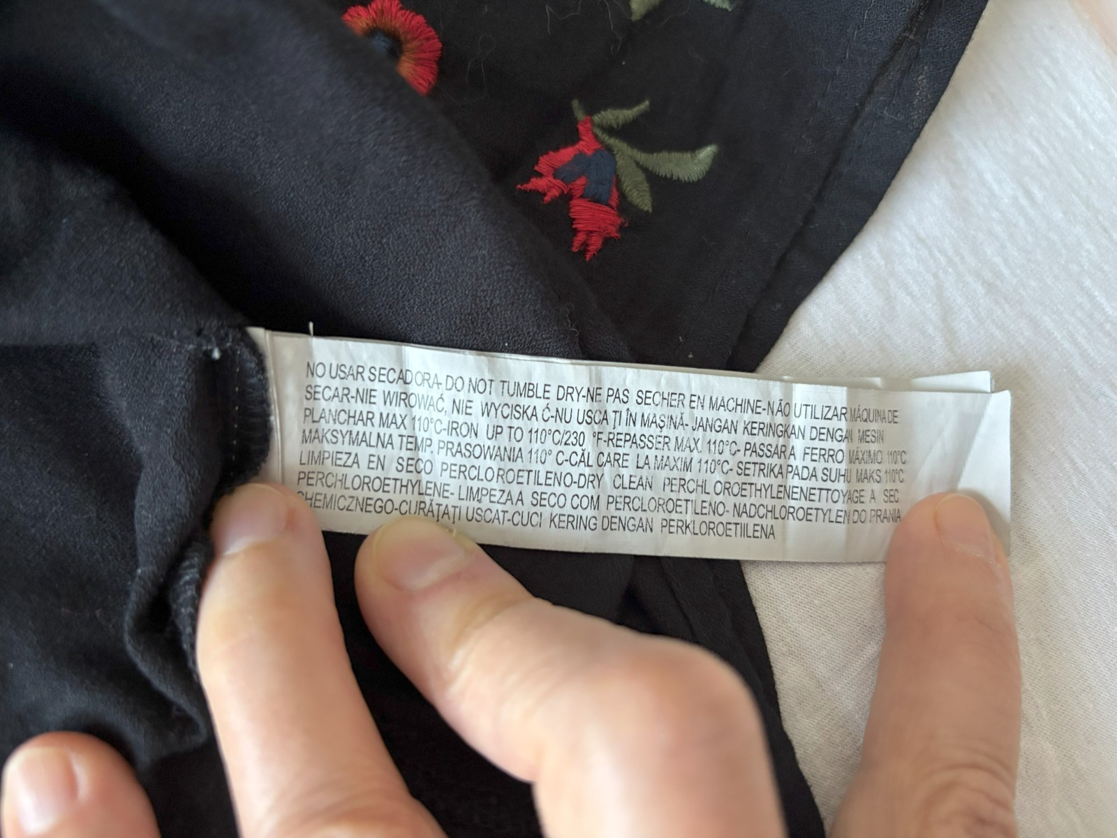 Zara Basic Collection Black w/Red Embroidery Wome… - image 14